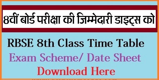 Diet 8th Time Table 2020 Diet Bikaner Viii Time Table