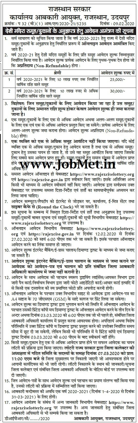 rajexcise.gov.in Rajasthan abkari vibhag wine shop