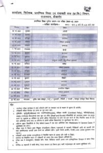 DIET 8th Time Table 2022 - DIET Bikaner VIII Time Table 2022 Download